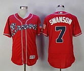 Atlanta Braves #7 Dansby Swanson Red Flexbase Collection Stitched Collection Jersey,baseball caps,new era cap wholesale,wholesale hats
